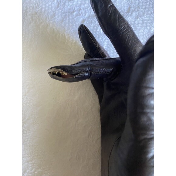 Leather Gloves Vintage Glovers Guild Brown Size 6.5 Made in USA - Picture 5 of 11